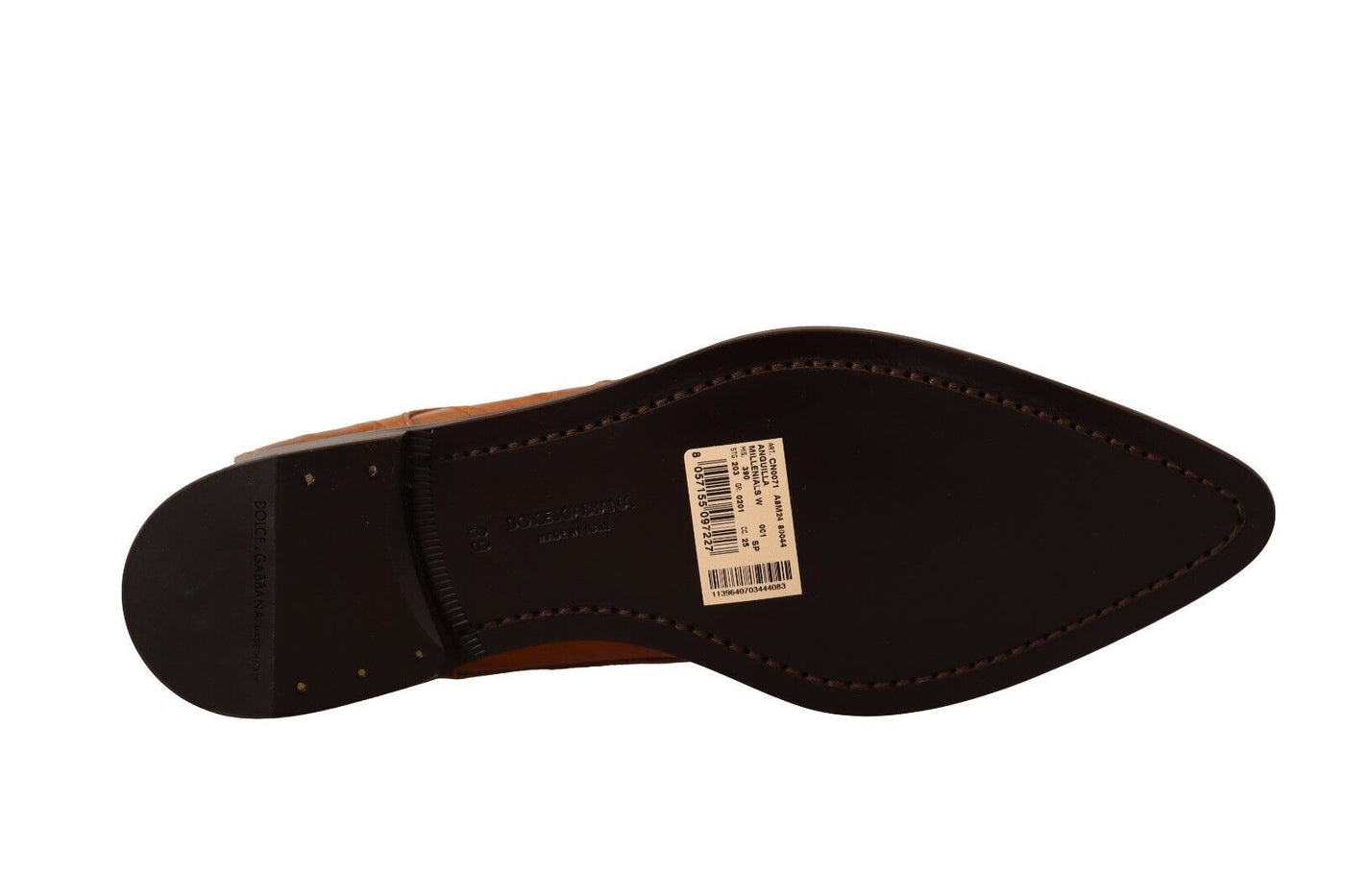 Dolce & Gabbana Braune Aalleder Schnürschuhe Formal