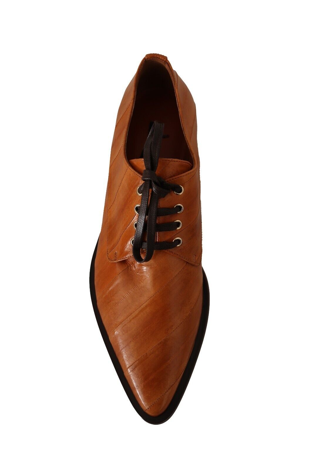 Dolce & Gabbana Braune Aalleder Schnürschuhe Formal