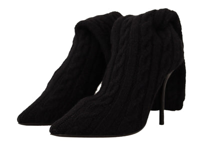 Dolce & Gabbana Schwarze Stretch-Socken Kniestrümpfe Schuhe