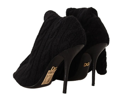 Dolce & Gabbana Schwarze Stretch-Socken Kniestrümpfe Schuhe