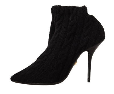 Dolce & Gabbana Schwarze Stretch-Socken Kniestrümpfe Schuhe