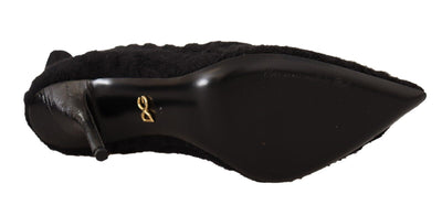 Dolce & Gabbana Schwarze Stretch-Socken Kniestrümpfe Schuhe