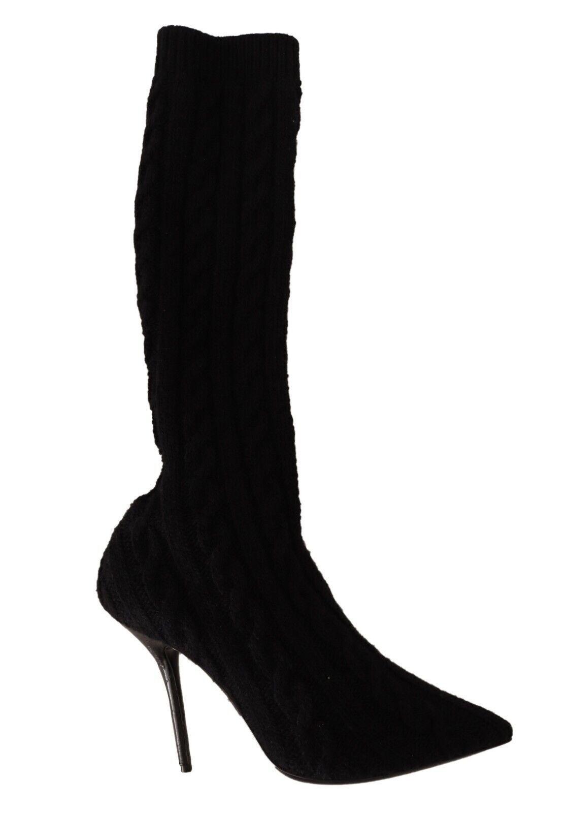 Dolce & Gabbana Schwarze Stretch-Socken Kniestrümpfe Schuhe