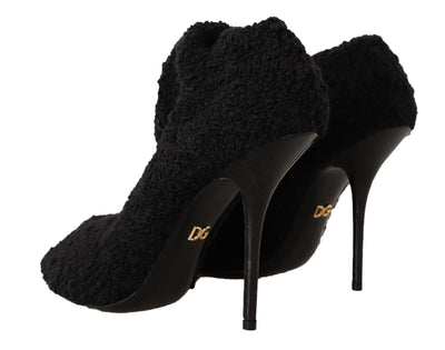 Dolce & Gabbana Schwarze Stretch-Socken Kniestrümpfe Schuhe