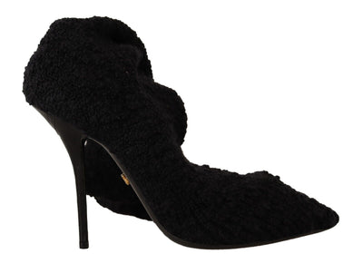 Dolce & Gabbana Schwarze Stretch-Socken Kniestrümpfe Schuhe