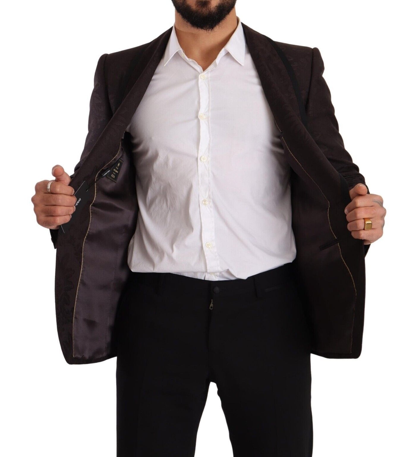 Dolce & Gabbana Lila Jacquard-Einreiher SICILIA Blazer