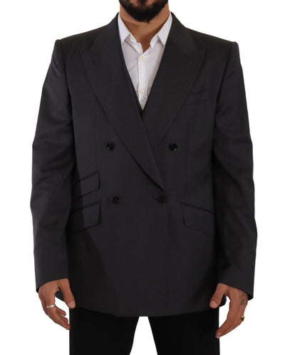 Dolce & Gabbana Grauer zweireihiger SICILIA-Blazer (2 Teile)