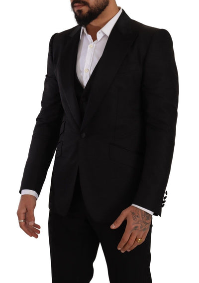 Dolce & Gabbana Schwarzer Slim Fit 2 Stück SICILIA Blazer