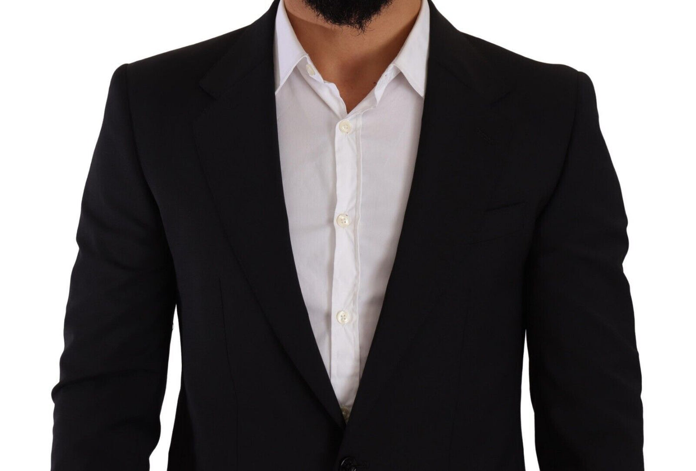 Dolce & Gabbana Schwarzer Slim Fit Weste mit 2 Knöpfen MARTINI Blazer