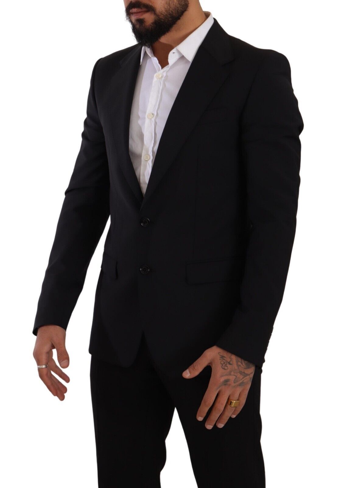 Dolce & Gabbana Schwarzer Slim Fit Weste mit 2 Knöpfen MARTINI Blazer