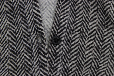 Dolce & Gabbana Schwarz-Weißes Wolltop Strickjacke Pullover