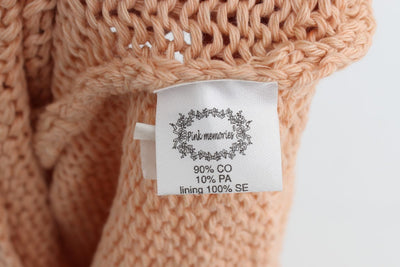 PINK MEMORIES Rosa Strickpullover ohne Ärmel aus Baumwollmischung