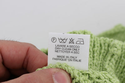 PINK MEMORIES Grüner Strickpullover aus Baumwollmischung