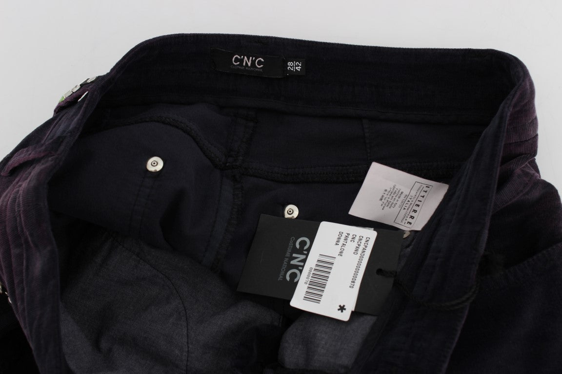 Costume National Lila Cropped Corduroys Jeans