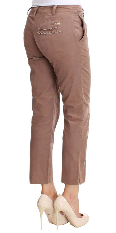 Costume National Braune Cropped-Corduroys-Hose