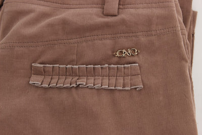 Costume National Braune Cropped-Corduroys-Hose