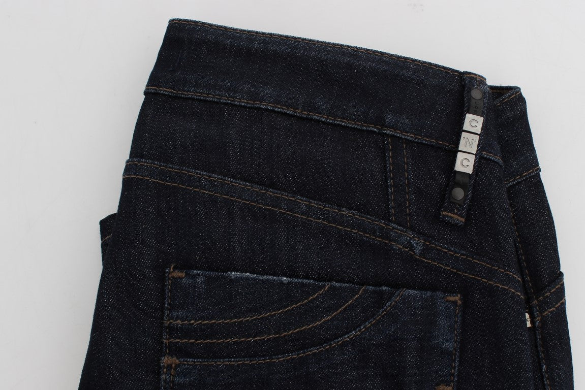 Costume National Blaue Cotton Stretch Slim Fit Jeans
