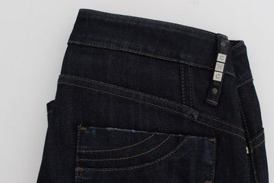 Costume National Blaue Cotton Stretch Slim Fit Jeans