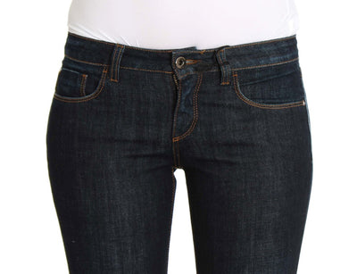 Costume National Blaue Cotton Stretch Slim Fit Jeans