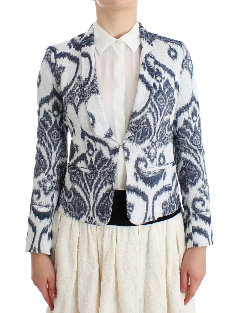 Christian Pellizzari Blau Weiß Blazer Anzug Jacke