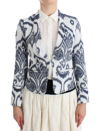 Christian Pellizzari Blau Weiß Blazer Anzug Jacke