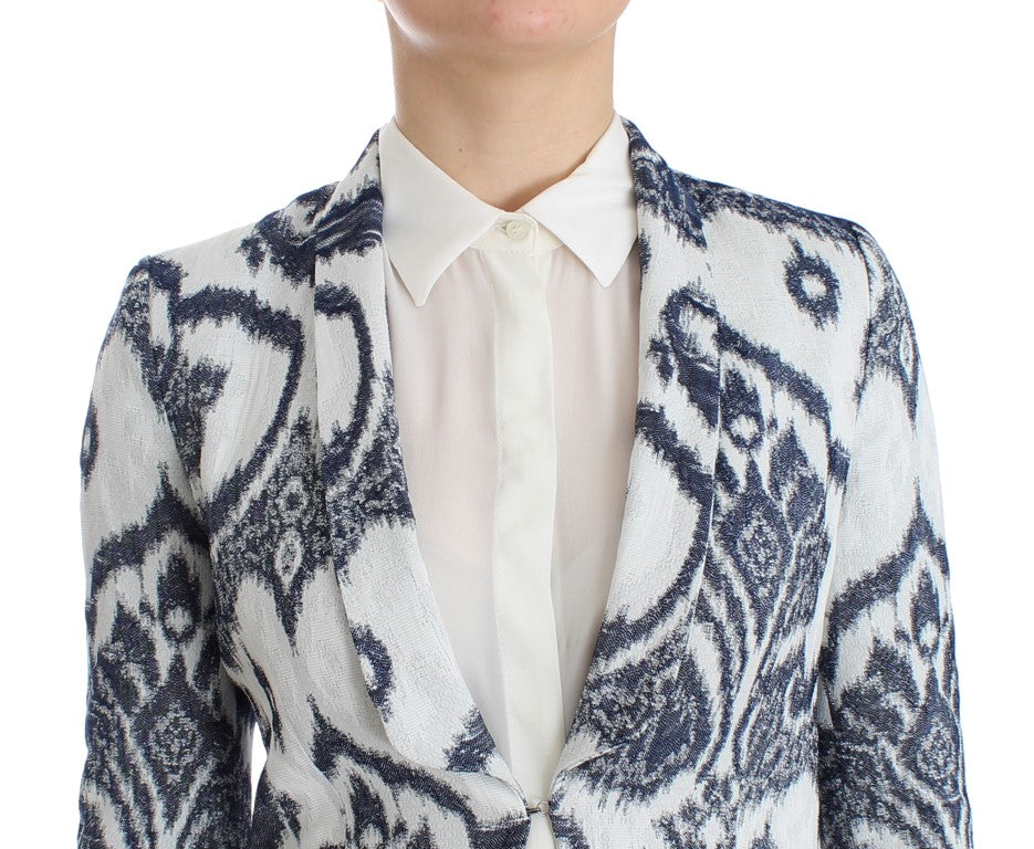 Christian Pellizzari Blau Weiß Blazer Anzug Jacke