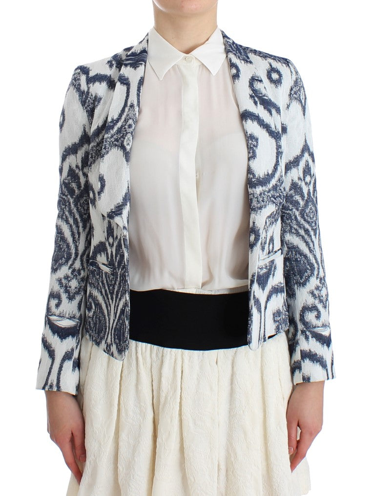 Christian Pellizzari Blau Weiß Blazer Anzug Jacke