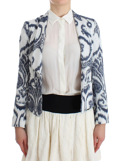 Christian Pellizzari Blau Weiß Blazer Anzug Jacke