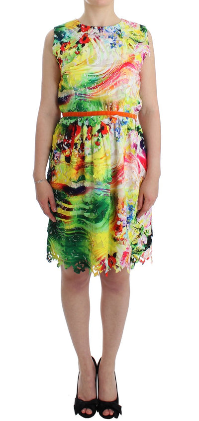 Lanre Da Silva Ajayi Multicolor Organza Etuikleid