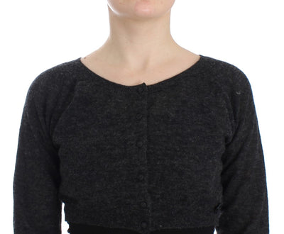 Ermanno Scervino Grauer Strickpullover aus Wolle