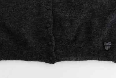 Ermanno Scervino Grauer Strickpullover aus Wolle