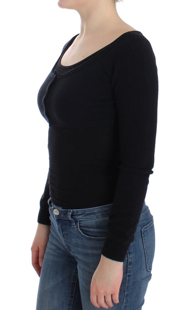 Ermanno Scervino Schwarzer Kaschmir-Strickpullover