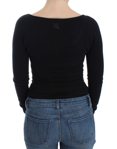Ermanno Scervino Schwarzer Kaschmir-Strickpullover