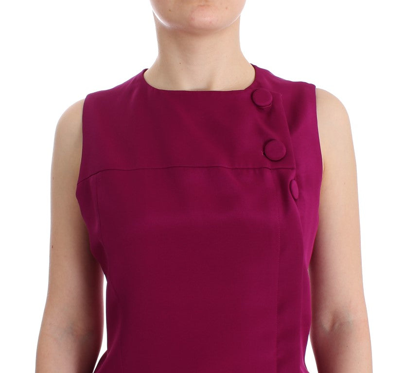 Barbara Casasola Lila Seidenbluse ärmellos Top