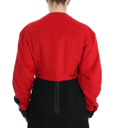 KAALE SUKTAE Schwarzer Kurzer Kurzmantel Bomberjacke