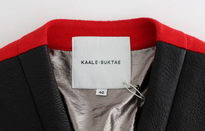 KAALE SUKTAE Schwarzer Kurzer Kurzmantel Bomberjacke