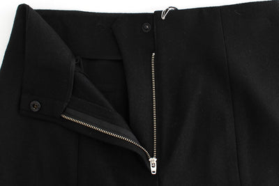 KAALE SUKTAE Schwarze High Waist Straight Slim Dress Hose