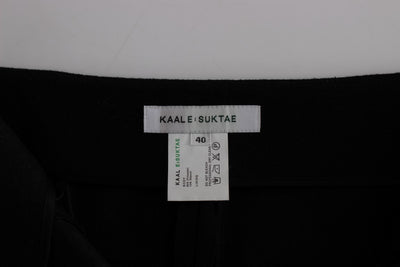KAALE SUKTAE Schwarze High Waist Straight Slim Dress Hose
