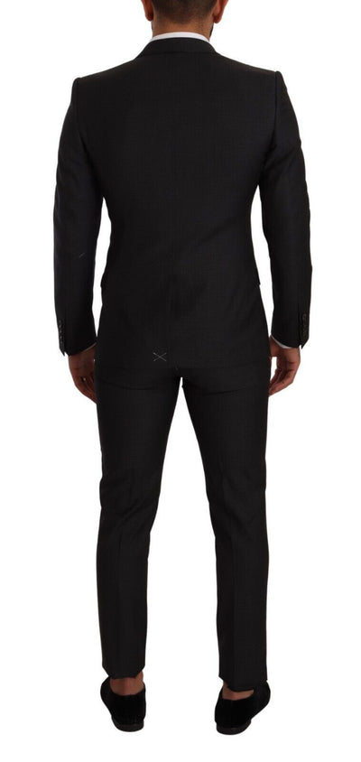 Dolce & Gabbana Schwarzer MARTINI Einreihiger 2-teiliger Anzug