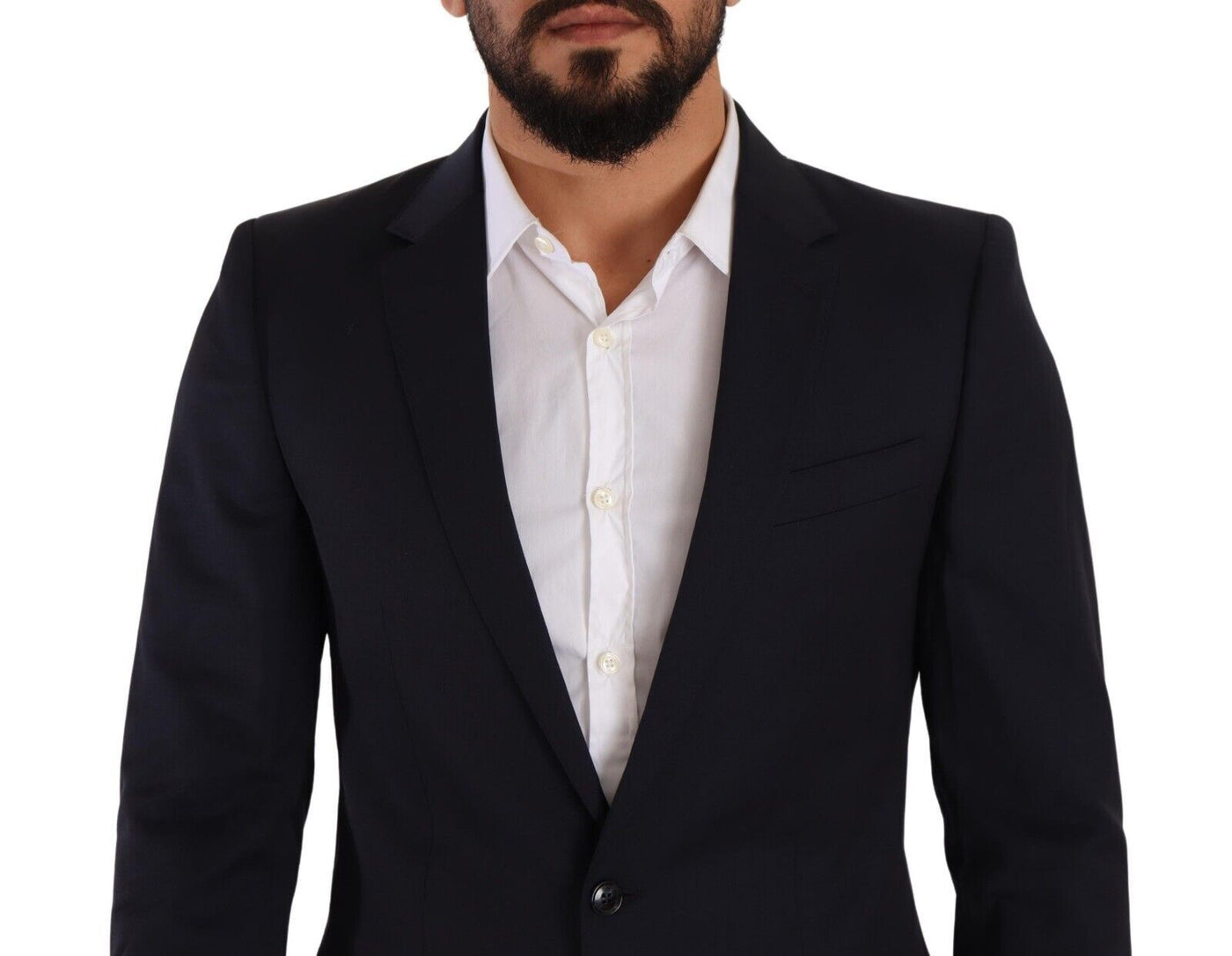 Dolce & Gabbana Dunkelblauer einreihiger Mantel MARTINI Blazer