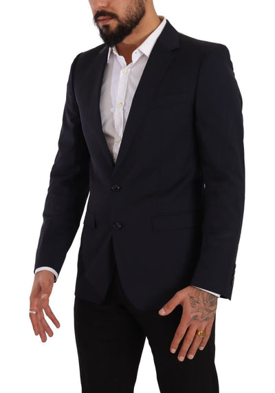 Dolce & Gabbana Dunkelblauer einreihiger Mantel MARTINI Blazer