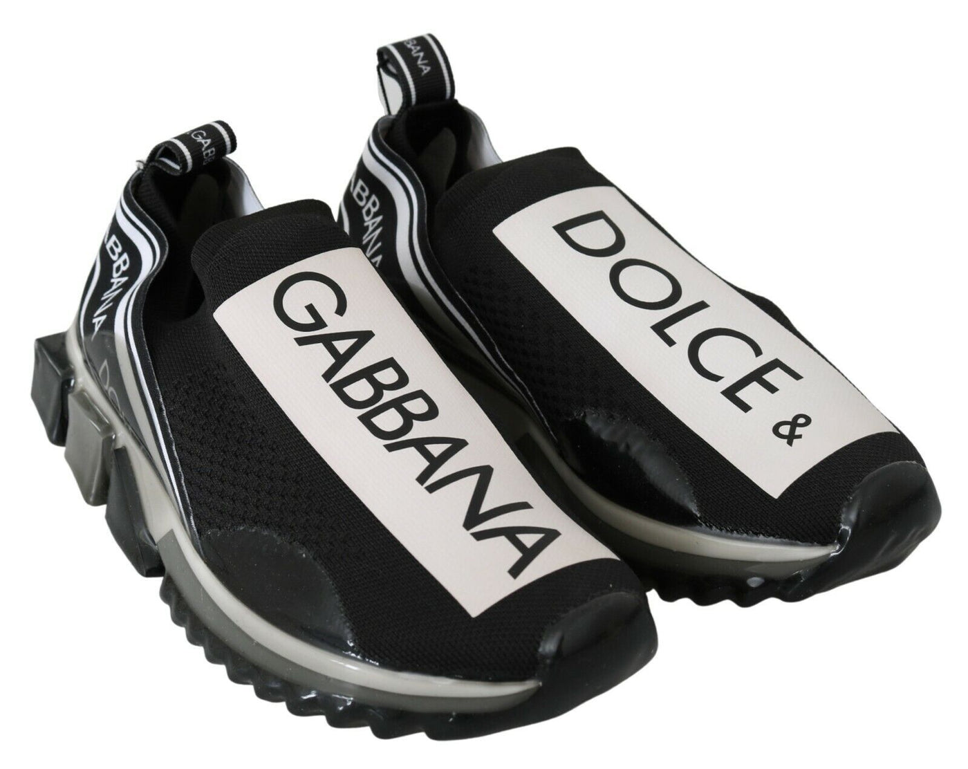 Dolce & Gabbana Schwarz Weiß SORRENTO Sport Stretch Sneakers