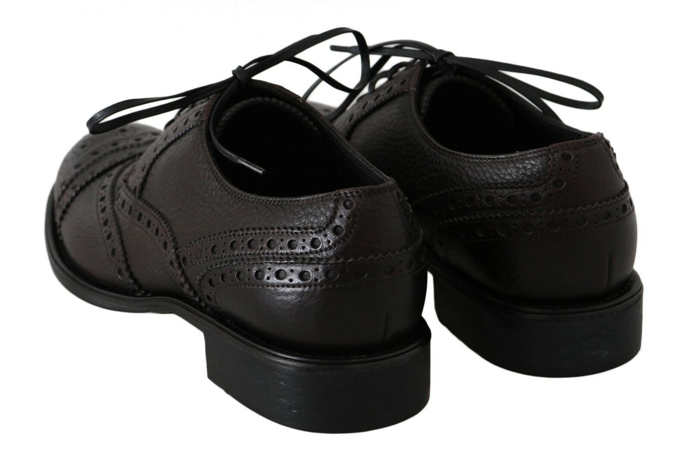 Dolce & Gabbana Braune Leder Wingtip Derby Formelle Schuhe