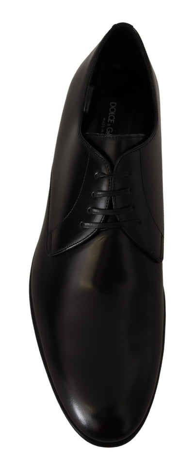 Dolce & Gabbana Schwarze Leder-Schnürschuhe für formelle Derbys
