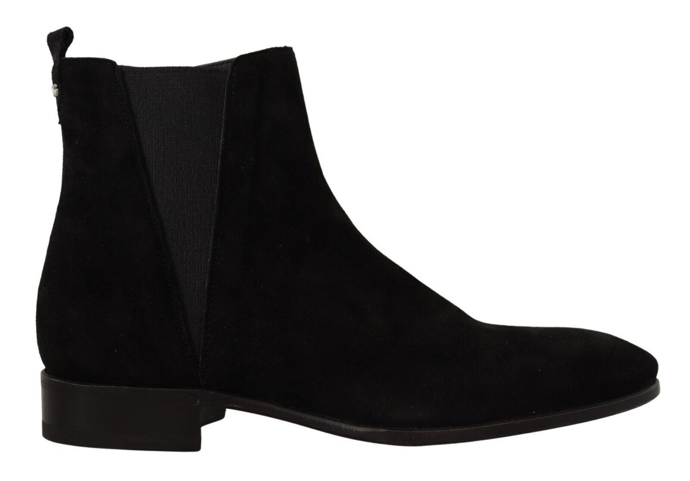 Dolce & Gabbana Schwarz Wildleder Leder Chelsea Herren Stiefel Schuhe