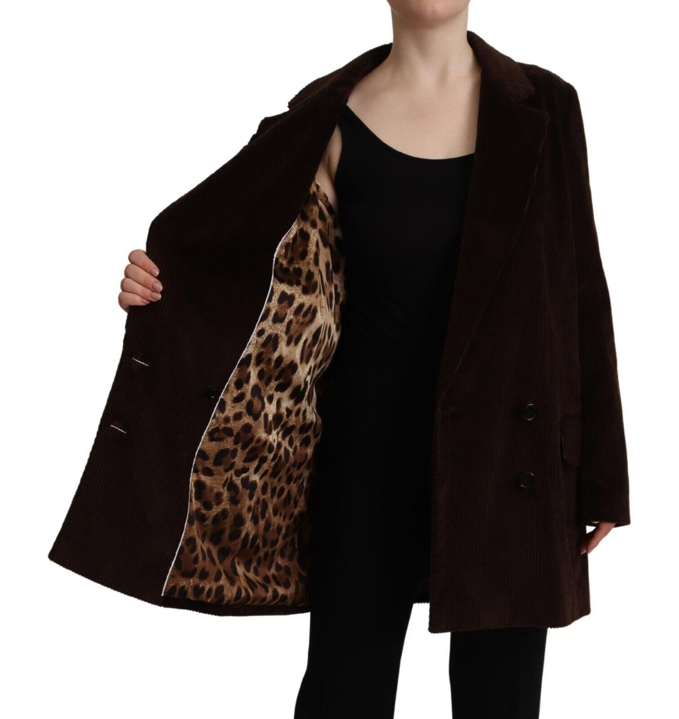 Dolce & Gabbana Bordeauxfarbener Cord-Baumwoll-Blazer Übergrößen-Jacke