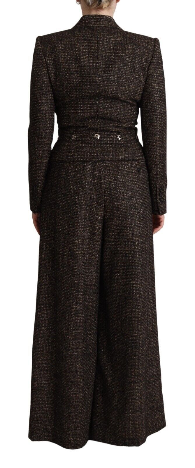 Dolce & Gabbana Dunkelbraun Wolle einreihig 2 Pc Jacke Hose