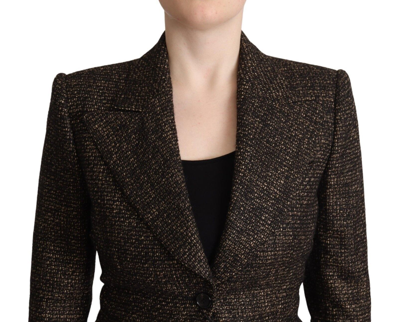 Dolce & Gabbana Dunkelbraun Wolle einreihig 2 Pc Jacke Hose