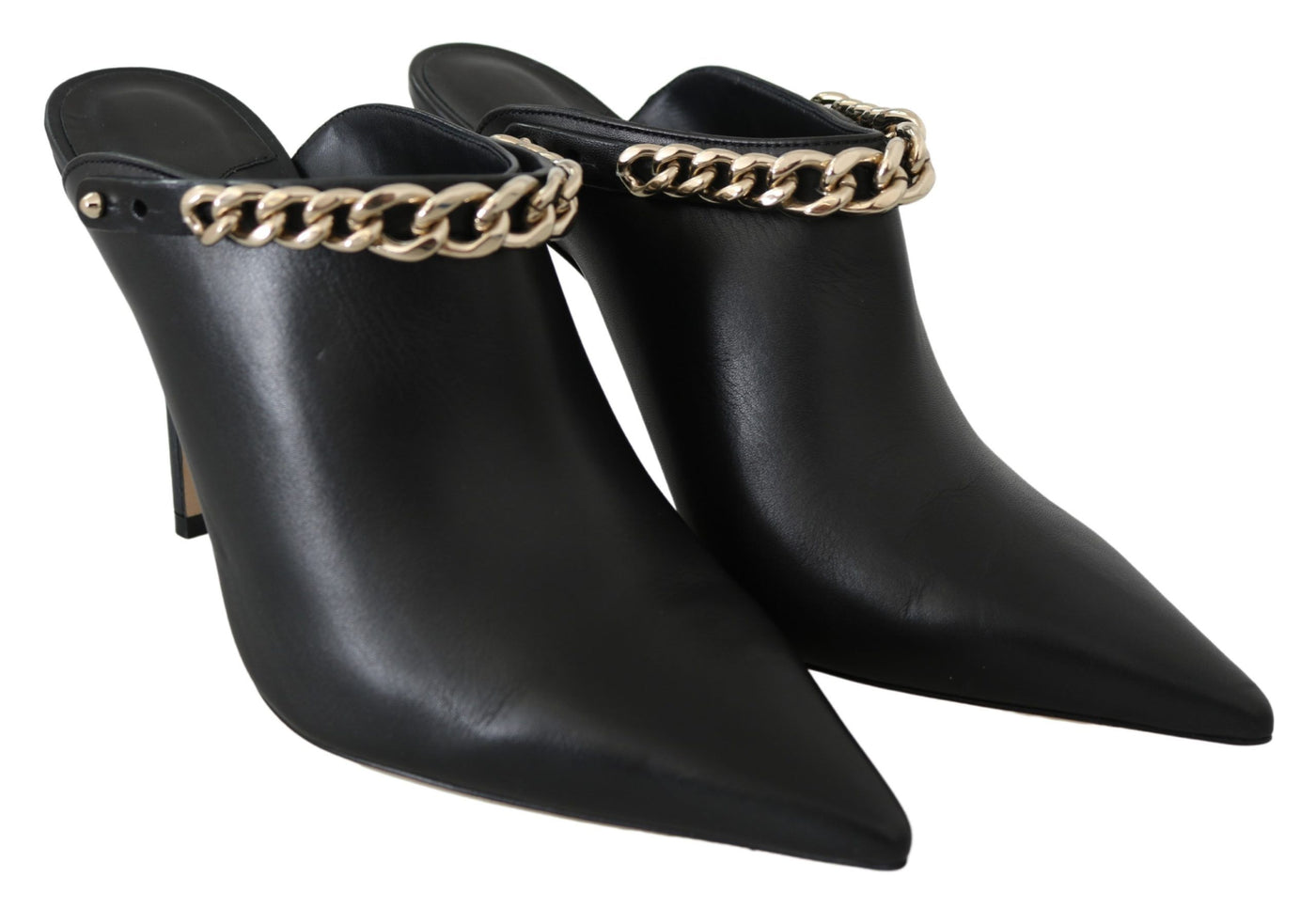 Jimmy Choo Elegante Schwarz-Gold Leder Pumps