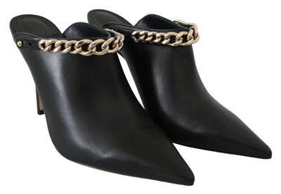 Jimmy Choo Elegante Schwarz-Gold Leder Pumps